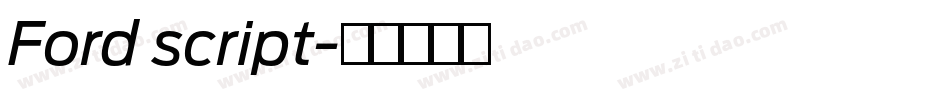 Ford script字体转换